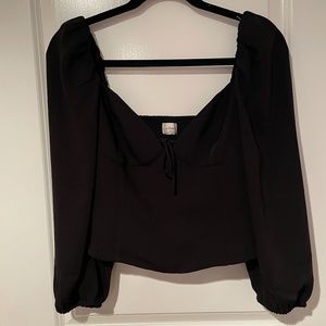 Aritzia Black Novella Top